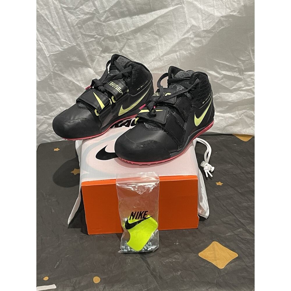 Nike Zoom Javelin Elite 3 Black/Pink Track Spikes Men’s Size 6/Women 7.5 New